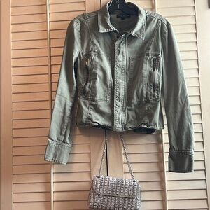 Max Jeans Y2K army green cotton jacket!